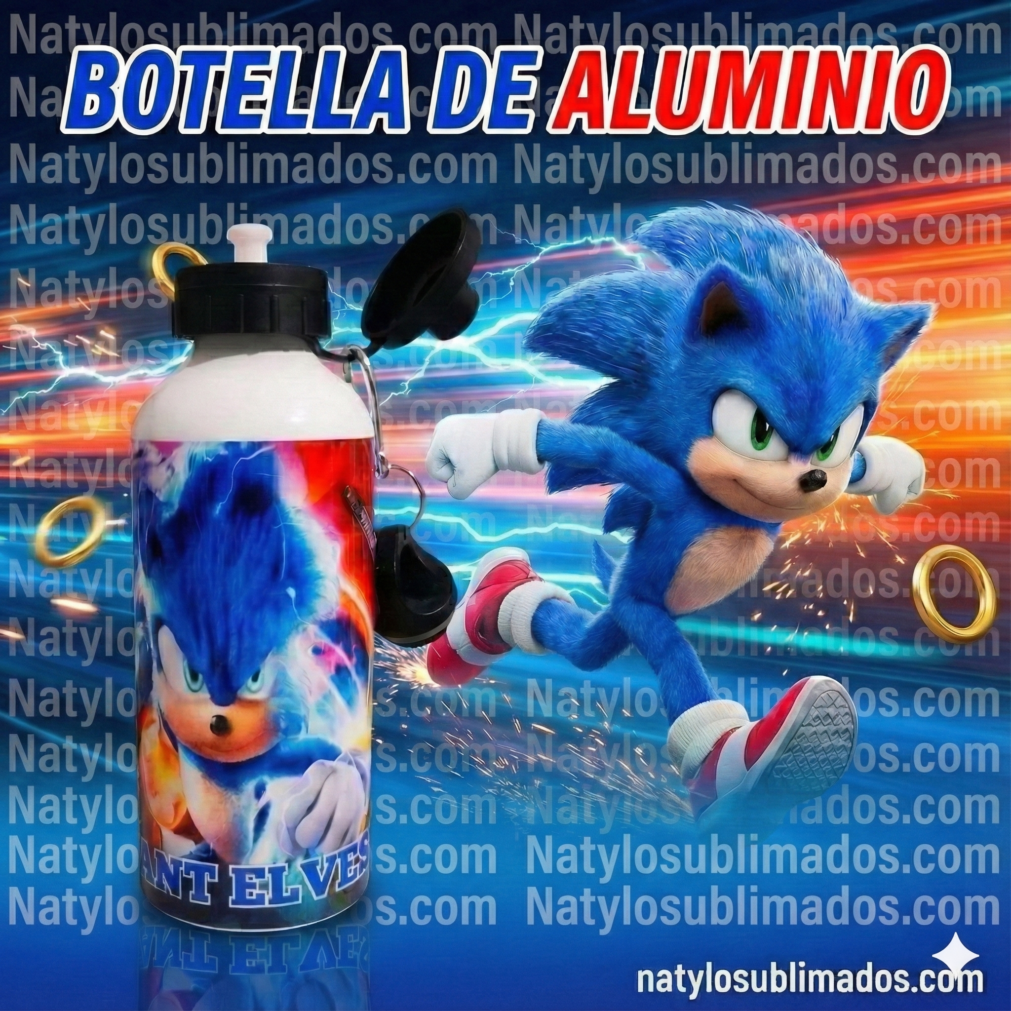 Botella escolar personalizada